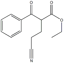 ethyl 2-benzoyl-4-cyano-butanoate Structure