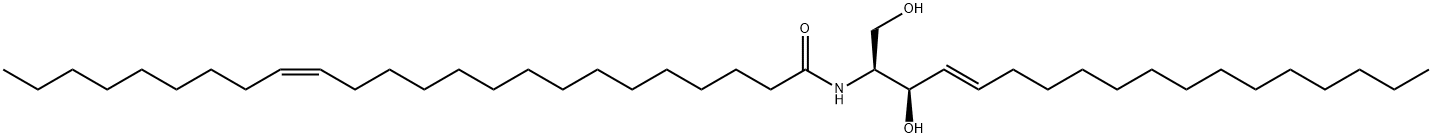 N-NERVONOYL-D-ERYTHRO-SPHINGOSINE;C24:1 CERAMIDE (D18:1/24:1(15Z)), 54164-50-0, 结构式