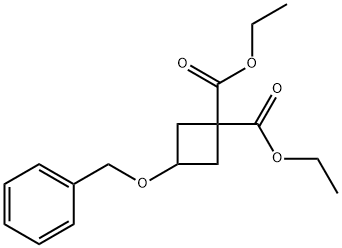 3-苄氧基环丁烷-1,1-二甲酸二乙酯, 54166-15-3, 结构式