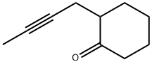 2-(2-ブチニル)シクロヘキサノン 化学構造式
