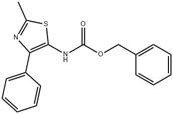 benzyl 2-methyl-4-phenylthiazol-5-ylcarbamate 化学構造式