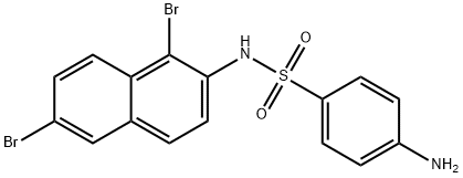 4-amino-N-(1,6-dibromonaphthalen-2-yl)benzenesulfonamide 化学構造式