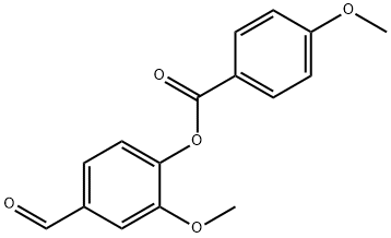 4-METHOXY-BENZOIC ACID 4-FORMYL-2-METHOXY-PHENYL ESTER Struktur