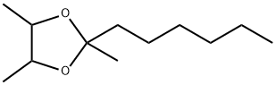 2-ヘキシル-2,4,5-トリメチル-1,3-ジオキソラン 化学構造式