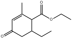 6-乙基-2-甲基-4-氧代-2-环己烯-1-羧酸乙酯,5421-90-9,结构式