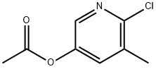 3-Pyridinol, 6-chloro-5-methyl-, acetate (ester) Struktur