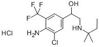 1-(4-AMINO-3-CHLORO-5-TRIFLUOROMETHYL-PHENYL)-2-(1,1-DIMETHYL-PROPYLAMINO)-ETHANOL HYDROCHLORIDE Struktur