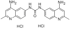 N,N'-ビス(4-アミノ-2-メチル-6-キノリニル)尿素·2塩酸塩 化学構造式