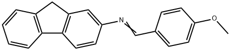 2-[(4-メトキシベンジリデン)アミノ]フルオレン 化学構造式