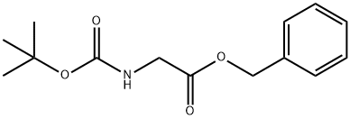 2-{[(TERT-ブチルトキシ)カルボニル]アミノ}酢酸ベンジル 化学構造式