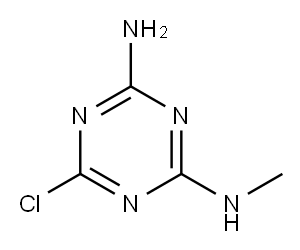 2-Chloro-4-methylamino-6-amino-1,3,5-triazine- Structure