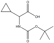 N-叔丁氧羰基-环丙基甘氨酸, 54256-41-6, 结构式