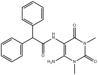 Acetamide,  N-(6-amino-1,2,3,4-tetrahydro-1,3-dimethyl-2,4-dioxo-5-pyrimidinyl)-2,2-diphenyl-  (8CI)|N,N-二苯基-1,2,3,4-四氢-6-氨基萘