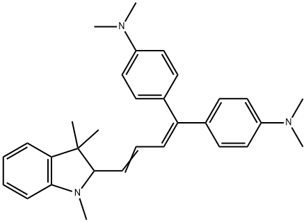 4,4'-[4-(2,3-dihydro-1,3,3-trimethyl-1H-indol-2-yl)buta-1,3-dienylidene]bis[N,N-dimethylaniline] Structure