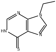 9-エチル-1,9-ジヒドロ-6H-プリン-6-チオン 化学構造式