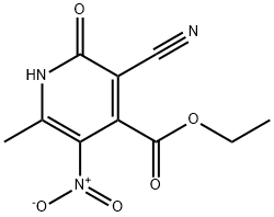 ethyl 3-cyano-2-hydroxy-6-methyl-5-nitroisonicotinate 化学構造式