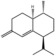 Naphthalene, 1,2,3,4,4a,5,6,7-octahydro-4-methyl-7-methylene-1-(1-methylethyl)-, (1S,4R,4aS)- 结构式