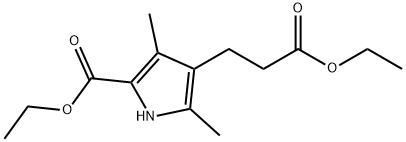 Ethyl 2,4-dimethyl-5-(ethoxycarbonyl)-3-pyrrolepropionate Struktur