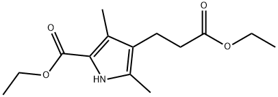 5-乙氧羰基-2,4-二甲基-1-氢-吡咯-3-丙酸乙酯, 54278-10-3, 结构式