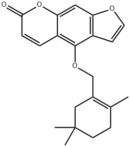 4-[(2,5,5-Trimethyl-1-cyclohexen-1-yl)methoxy]-7H-furo[3,2-g][1]benzopyran-7-one Structure