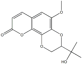 2-(1-Hydroxy-1-methylethyl)-5-methoxy-2,3-dihydro-7H-pyrano[2,3-g]-1,4-benzodioxin-7-one Structure