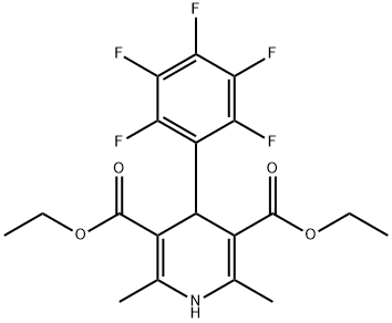 1,4-Dihydro-2,6-dimethyl-4-(pentafluorophenyl)-3,5-pyridinedicarboxylic  acid  diethyl  ester Structure