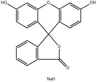 2-(3,6-dihydroxyxanthen-9-yl)benzoic acid, sodium salt Structure