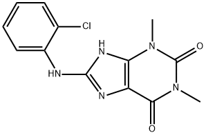 8-[(2-Chlorophenyl)amino]-3,7-dihydro-1,3-dimethyl-1H-purine-2,6-dione Structure