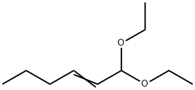 trans-2-ヘキセン-1-アール ジエチル アセタール 化学構造式