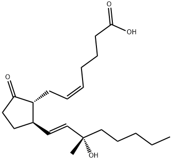 (5Z,13E,15S)-15-Hydroxy-15-methyl-9-oxoprosta-5,13-dien-1-oic acid Struktur