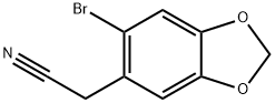2-(6-bromobenzo[1,3]dioxol-5-yl)acetonitrile Struktur