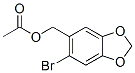 (6-bromobenzo[1,3]dioxol-5-yl)methyl acetate Struktur