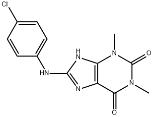 8-[(4-Chlorophenyl)amino]-3,7-dihydro-1,3-dimethyl-1H-purine-2,6-dione Structure