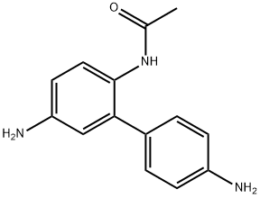 N-[4-amino-2-(4-aminophenyl)phenyl]acetamide Structure
