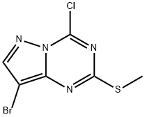 8-溴-4-氯-2-(甲硫基)吡唑并[1,5-A] [1,3,5]三嗪, 54346-33-7, 结构式