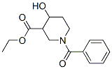 ethyl 1-benzoyl-4-hydroxy-piperidine-3-carboxylate Struktur