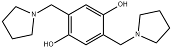 2,5-bis(pyrrolidin-1-ylmethyl)benzene-1,4-diol Struktur