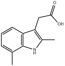 2-(2,7-dimethyl-1H-indol-3-yl)acetic acid Struktur
