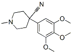 1-methyl-4-(3,4,5-trimethoxyphenyl)piperidine-4-carbonitrile Struktur