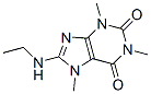 8-ethylamino-1,3,7-trimethyl-purine-2,6-dione Struktur