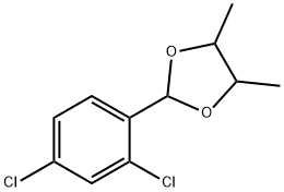 2-(2,4-dichlorophenyl)-4,5-dimethyl-1,3-dioxolane 结构式