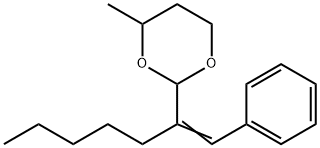 4-methyl-2-(1-phenylhept-1-en-2-yl)-1,3-dioxane Structure