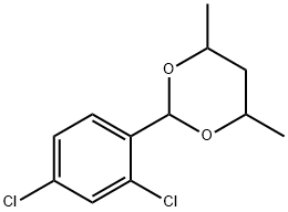 2-(2,4-dichlorophenyl)-4,6-dimethyl-1,3-dioxane Struktur