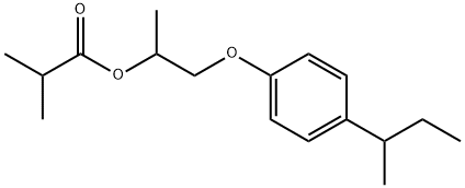 1-(4-butan-2-ylphenoxy)propan-2-yl 2-methylpropanoate Struktur