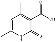 2-MERCAPTO-4,6-DIMETHYLNICOTINIC ACID 化学構造式