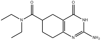 2-amino-N,N-diethyl-4-oxo-5,6,7,8-tetrahydro-1H-quinazoline-6-carboxam ide Struktur