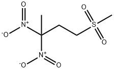 1-methylsulfonyl-3,3-dinitro-butane Struktur