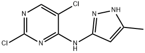 2,5-二氯--N-(5-甲基-1H-吡唑-3-基)-4-氨基嘧啶, 543712-81-8, 结构式