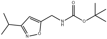 5-N-(BOC)-アミノメチル-3-イソプロプイルイソキサゾール 化学構造式