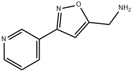 1-(3-ピリジン-3-イルイソキサゾール-5-イル)メタンアミン 化学構造式